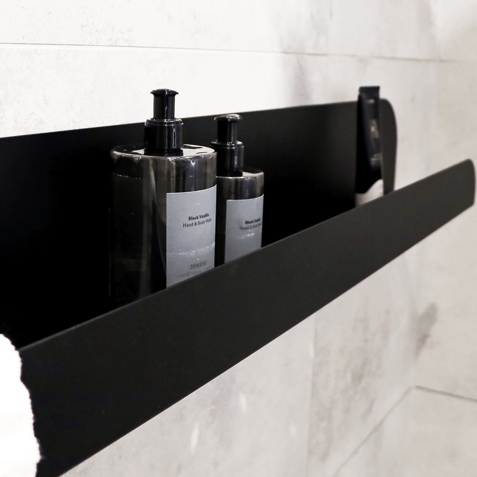 The Lofalo Long Black Metal Bathroom Shelf Shop high end bathroom racks