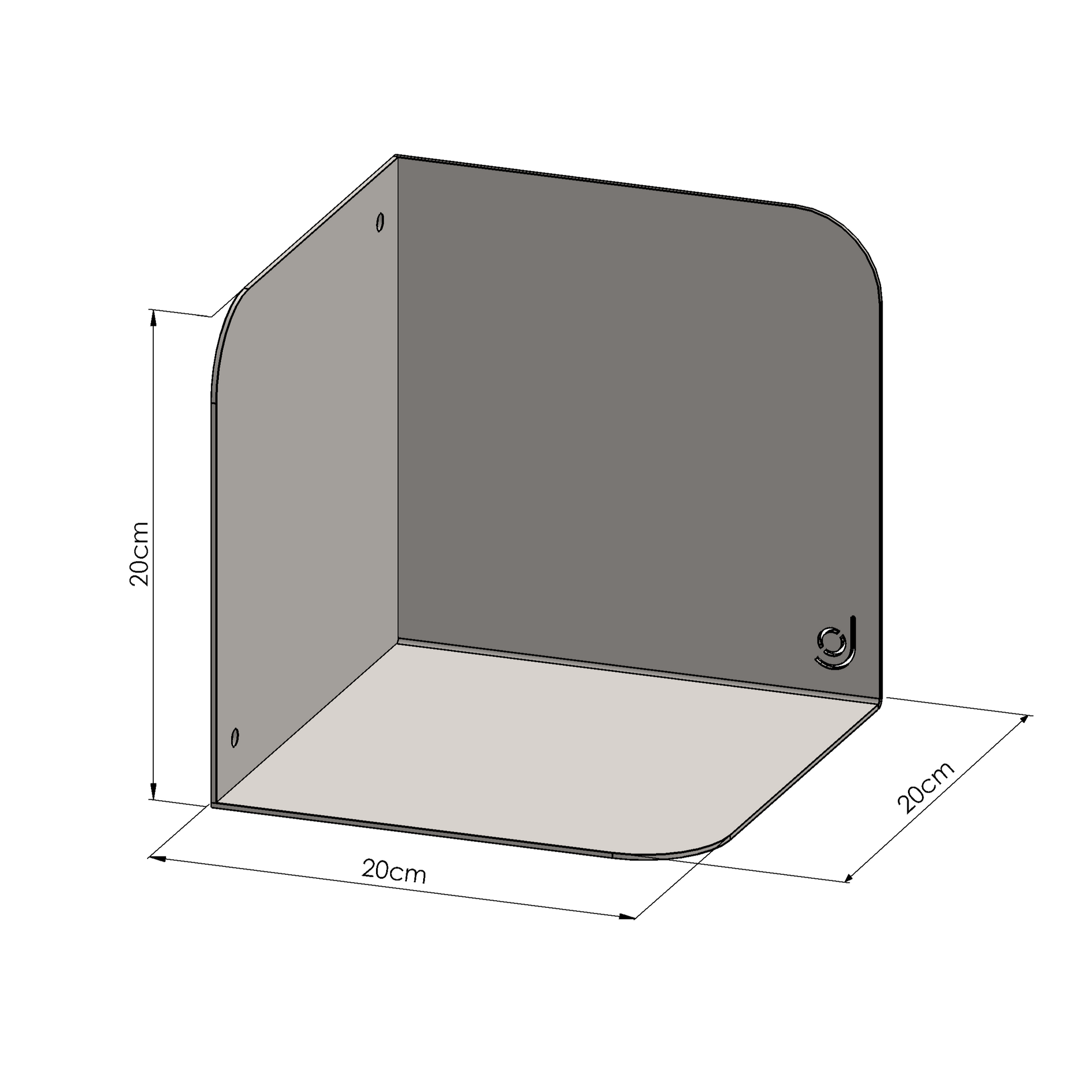 Lofalo BASIC Hanging Bookshelf Minimalist Metal Shelf for Books and Essentials.