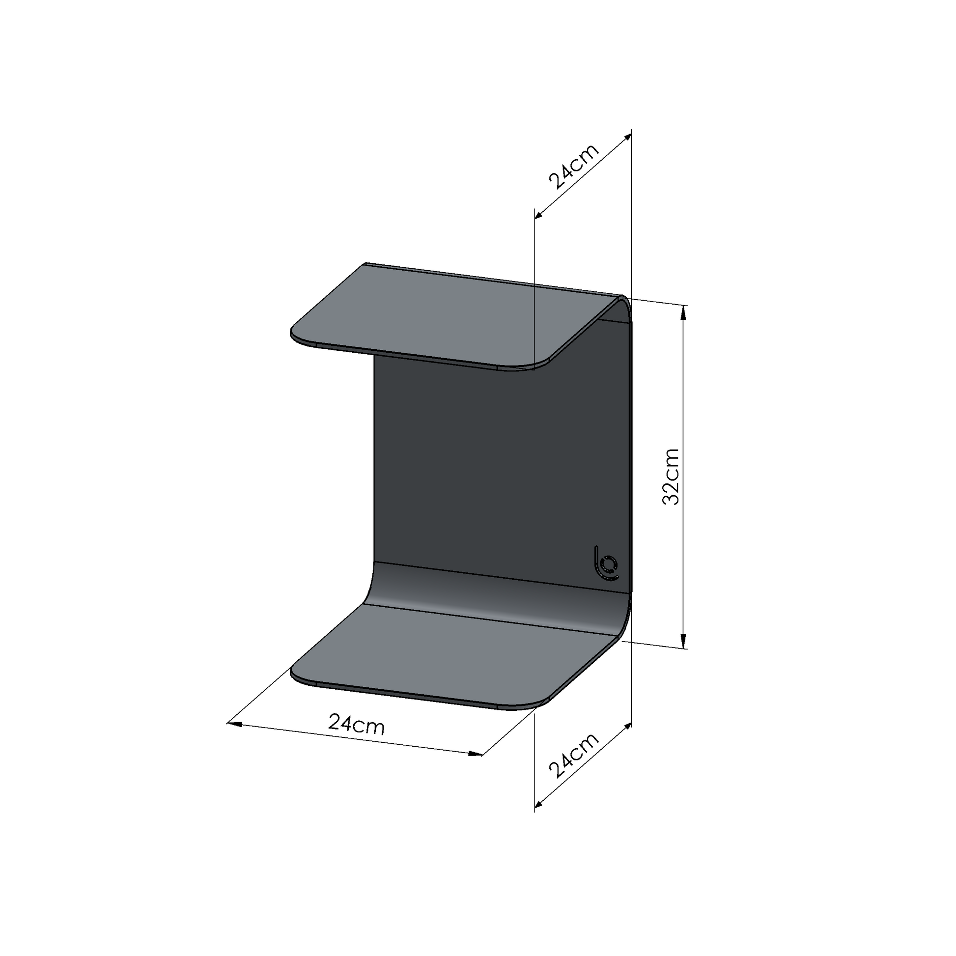 Lofalo BASIC Wall Shelf 9-Module Grid Minimalist Metal Wall Organizer