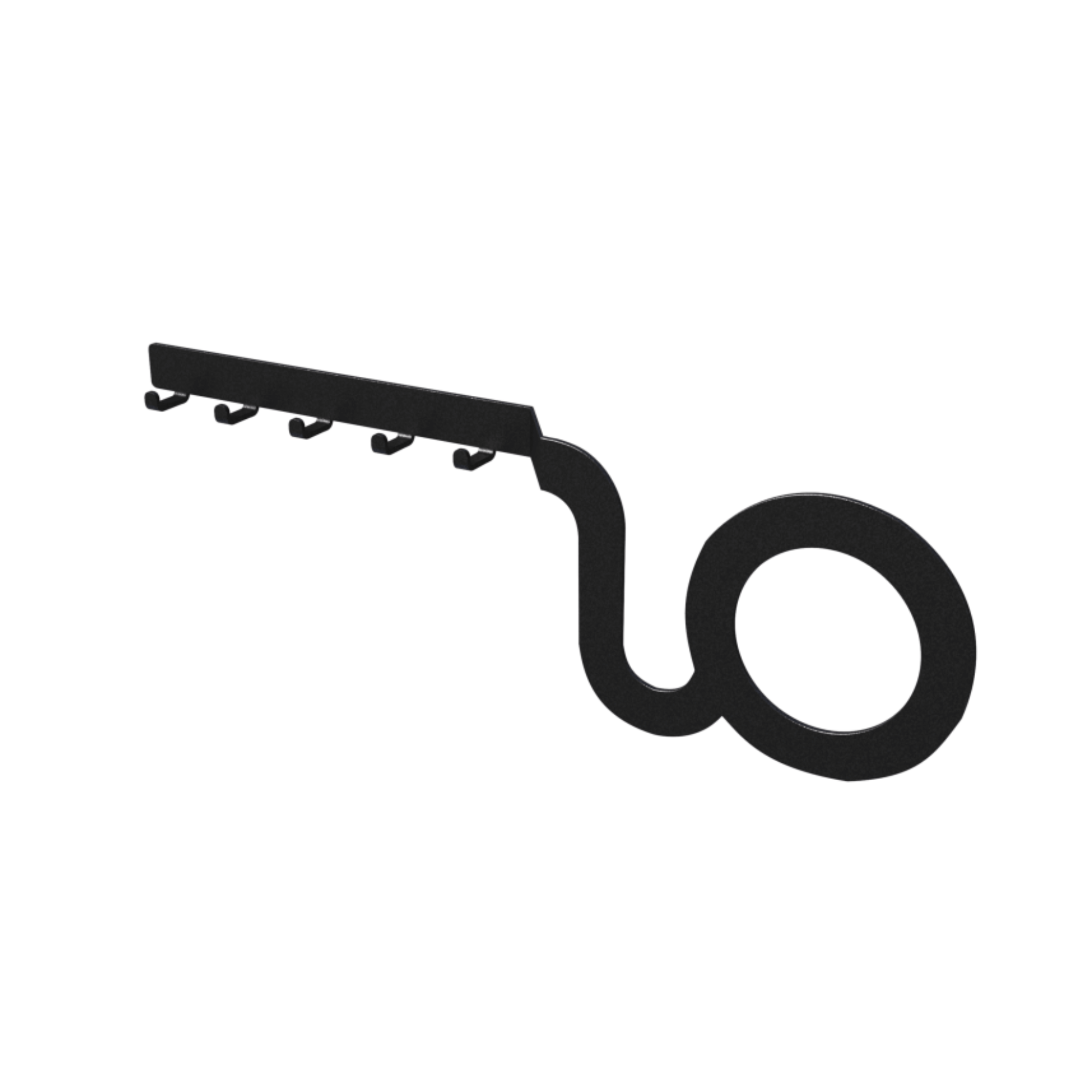 Lofalo BASIC Black Metal Wall Hook Minimalist Hook for Hallway, Kitchen or Bathroom