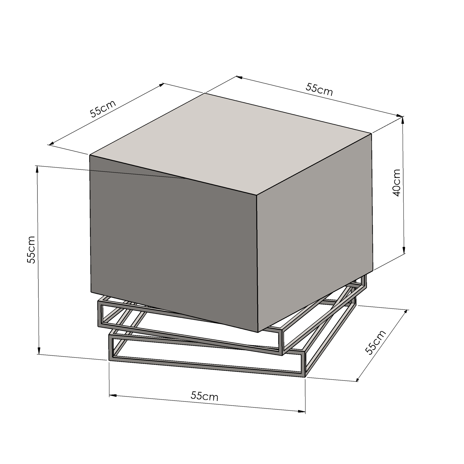 Designer Ice Cube Table Shop Lofalo High-end Metal Furniture  