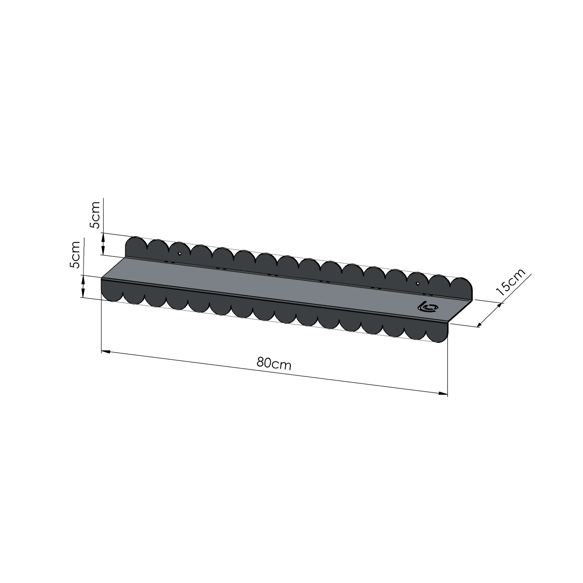 The LOFALO Kids Wall Shelf offers a light, rounded design perfect for displaying books, toys, and decorations.  