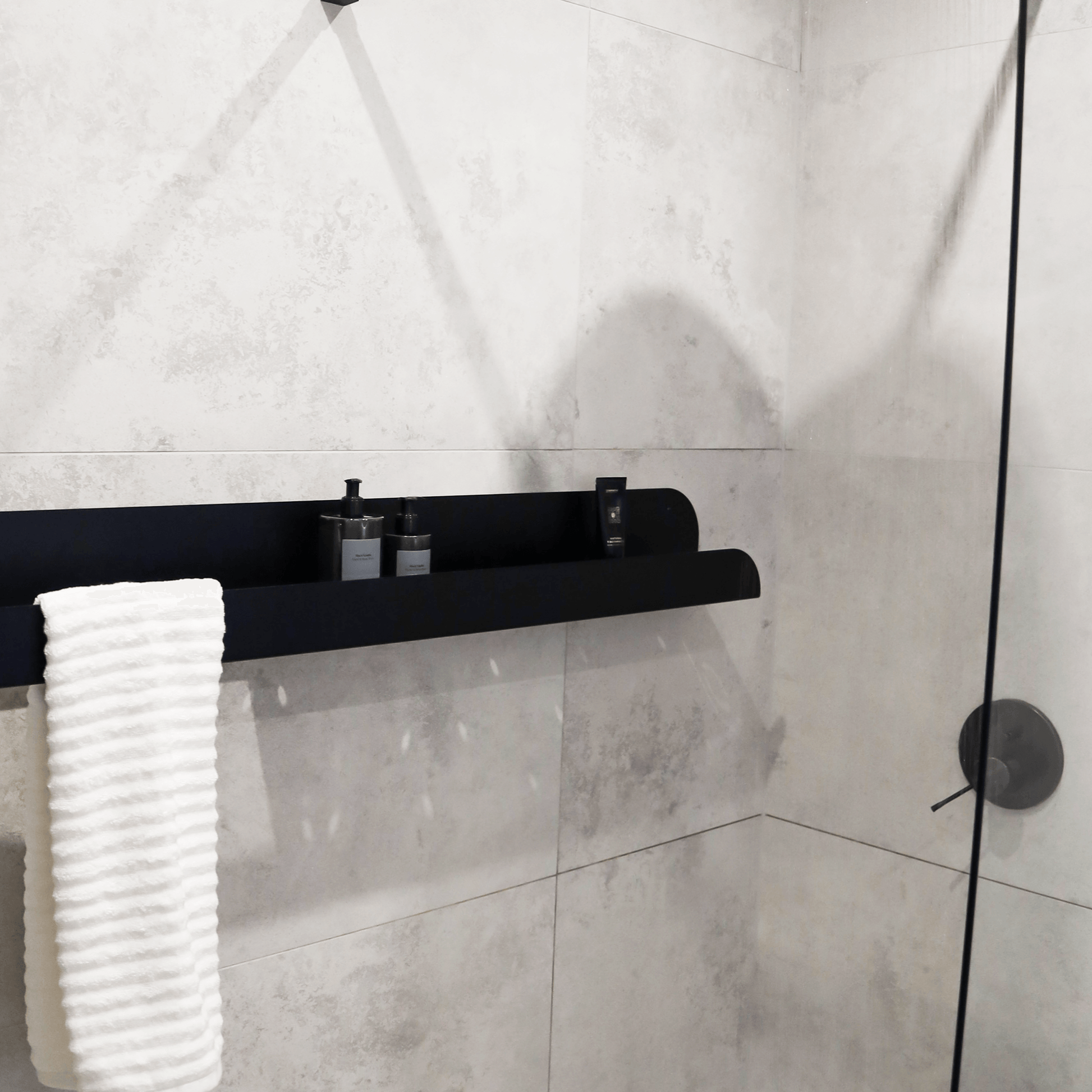 The Lofalo Long Black Metal Bathroom Shelf Shop high end bathroom racks