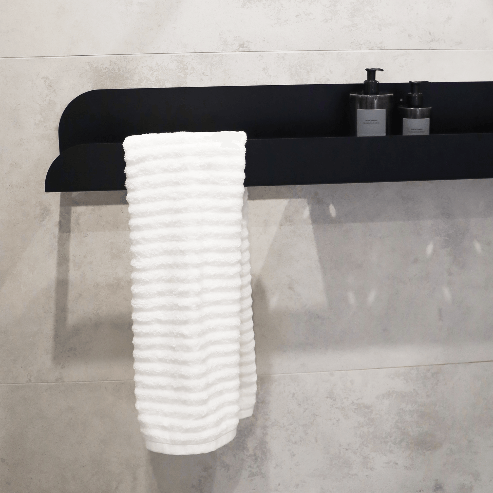The Lofalo Long Black Metal Bathroom Shelf Shop high end bathroom racks