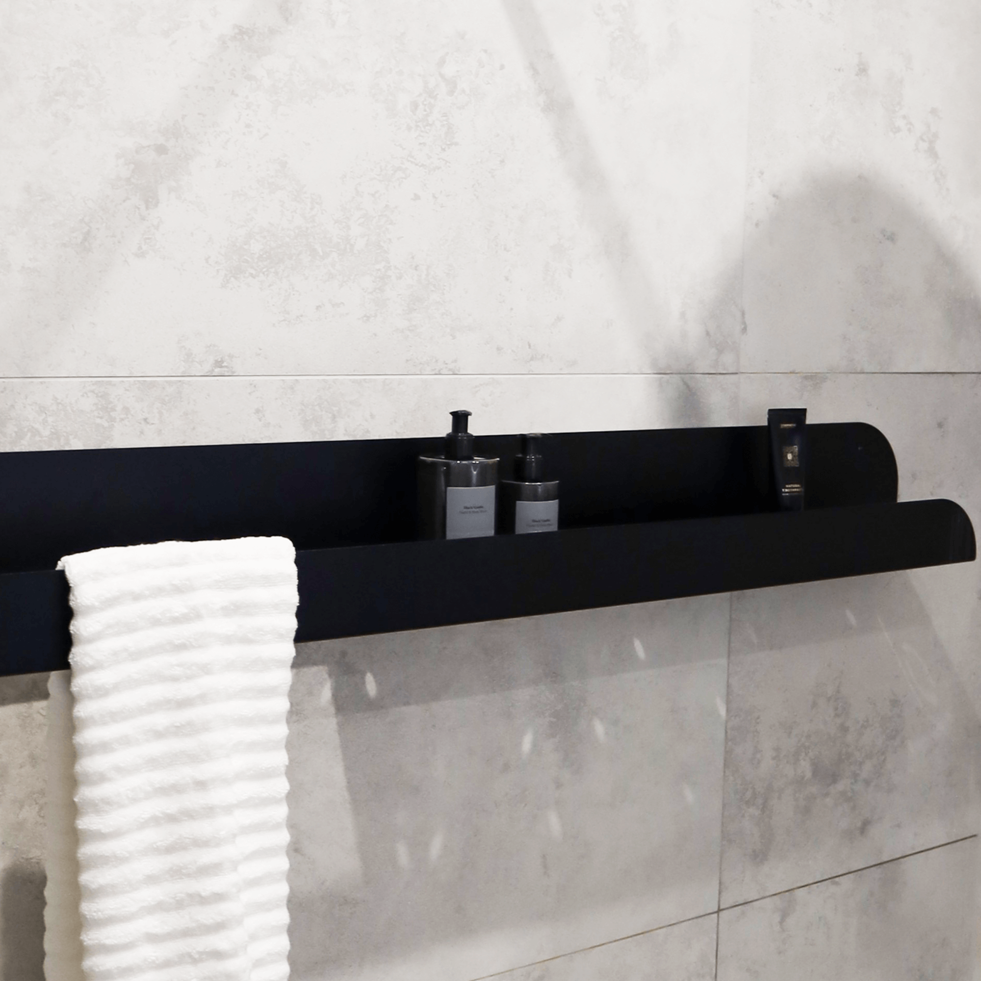 The Lofalo Long Black Metal Bathroom Shelf Shop high end bathroom racks