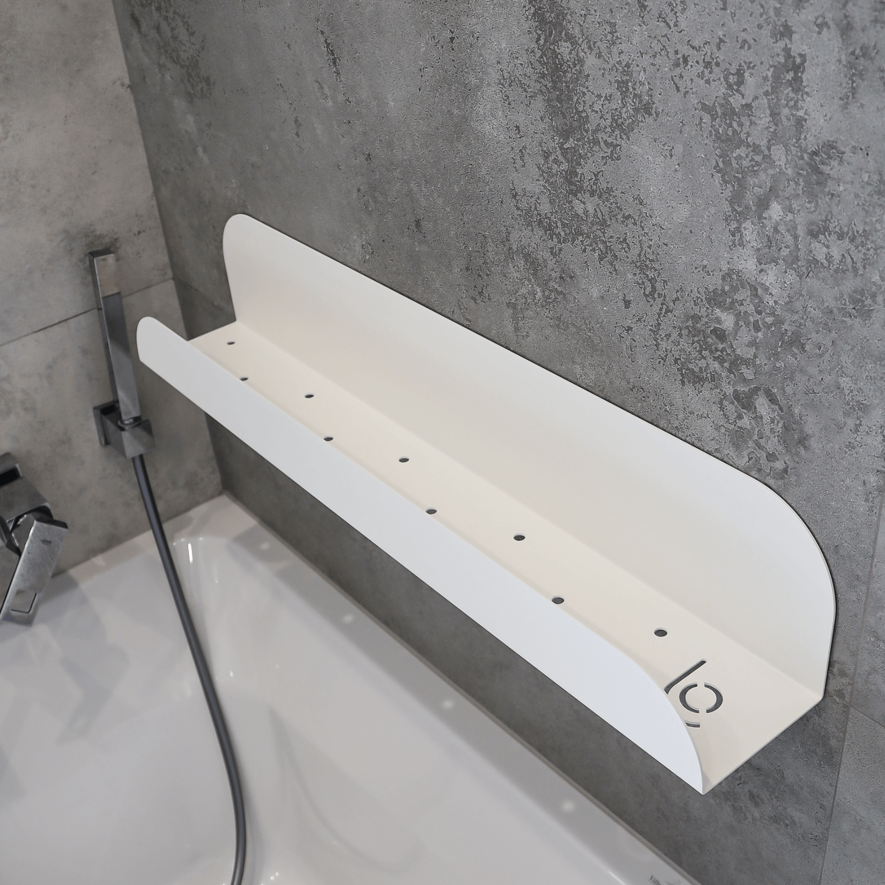 The Lofalo Long White Metal Bathroom Shelf  Shop Metal high-end bathroom racks