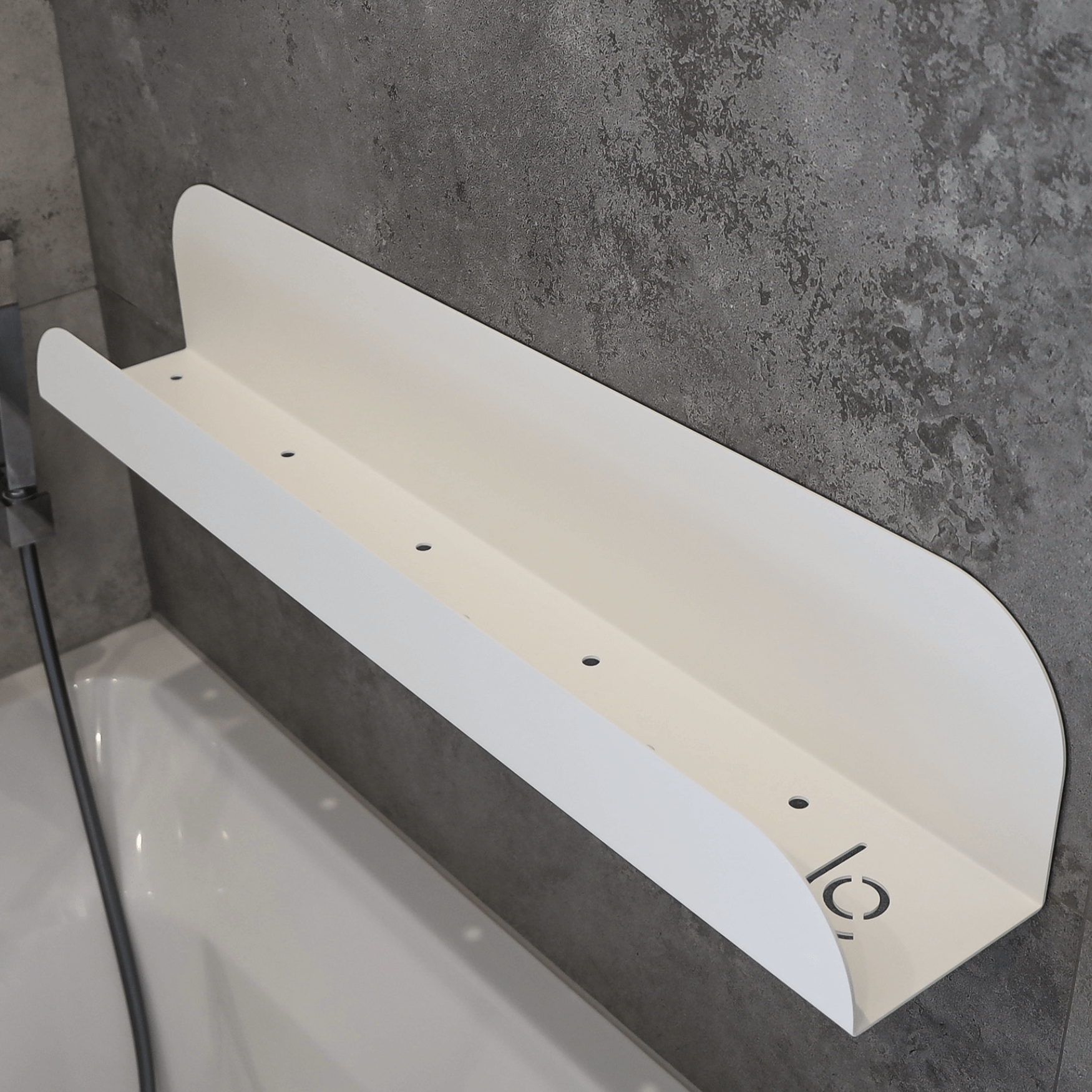 The Lofalo Long White Metal Bathroom Shelf  Shop Metal high-end bathroom racks