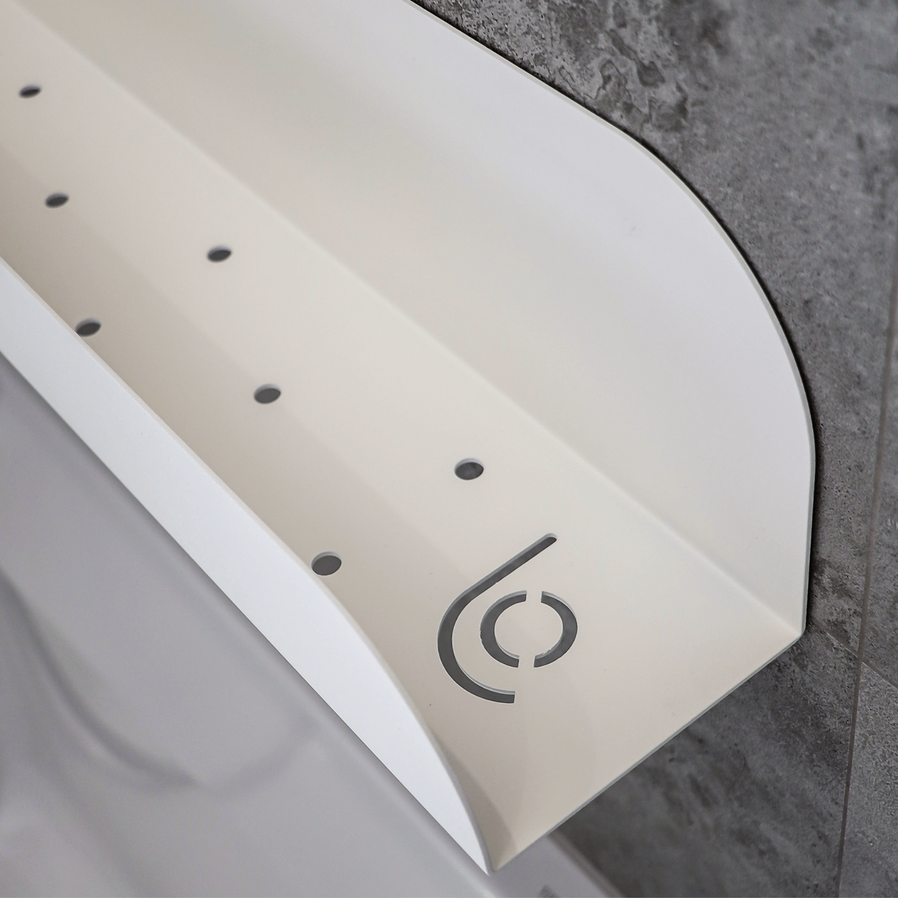 The Lofalo Long White Metal Bathroom Shelf  Shop Metal high-end bathroom racks