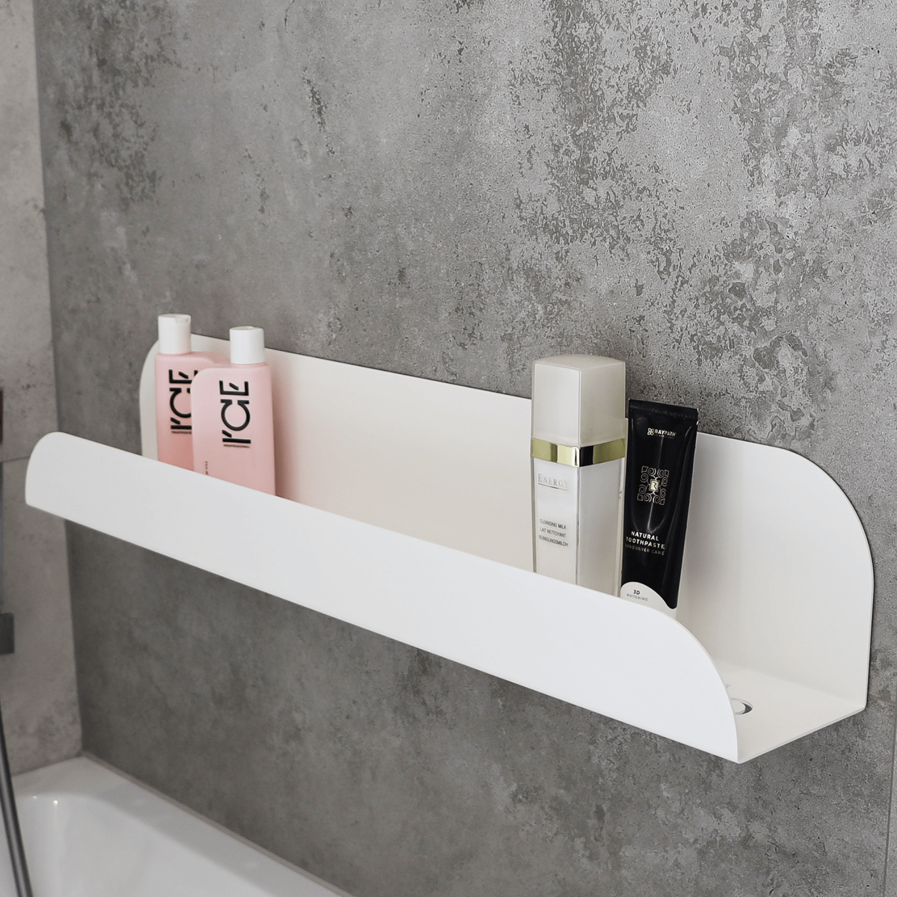 The Lofalo Long White Metal Bathroom Shelf  Shop Metal high-end bathroom racks