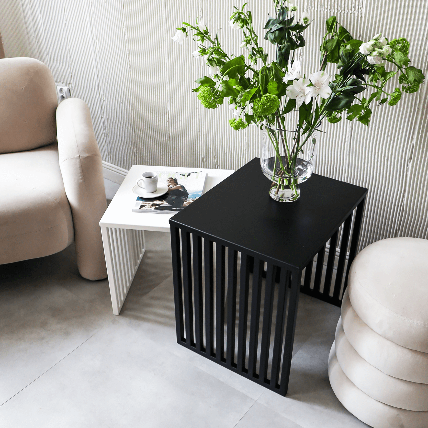 The Lofalo Minimal Matte Black Coffee Table Shop Modern High-end Metal Furniture 