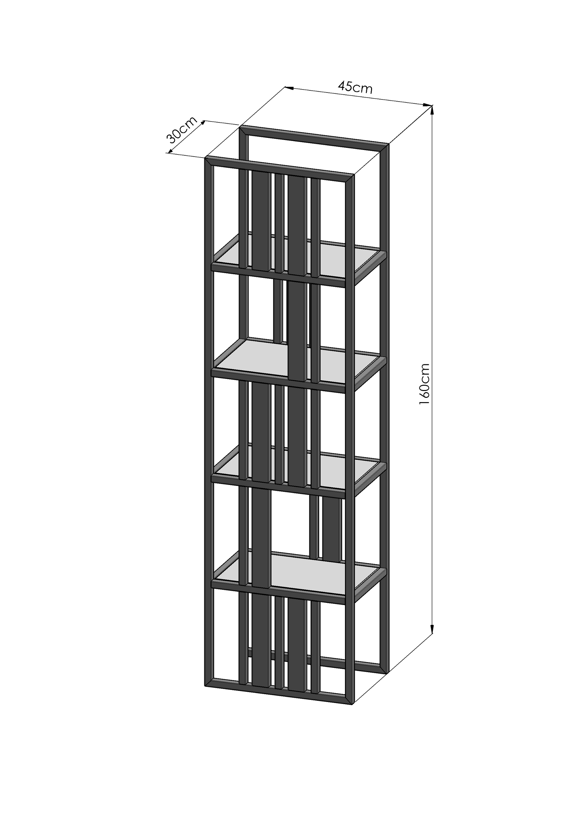 Lofalo Minimalist Metal Bookshelf Shop High-end ethically made steel furniture
