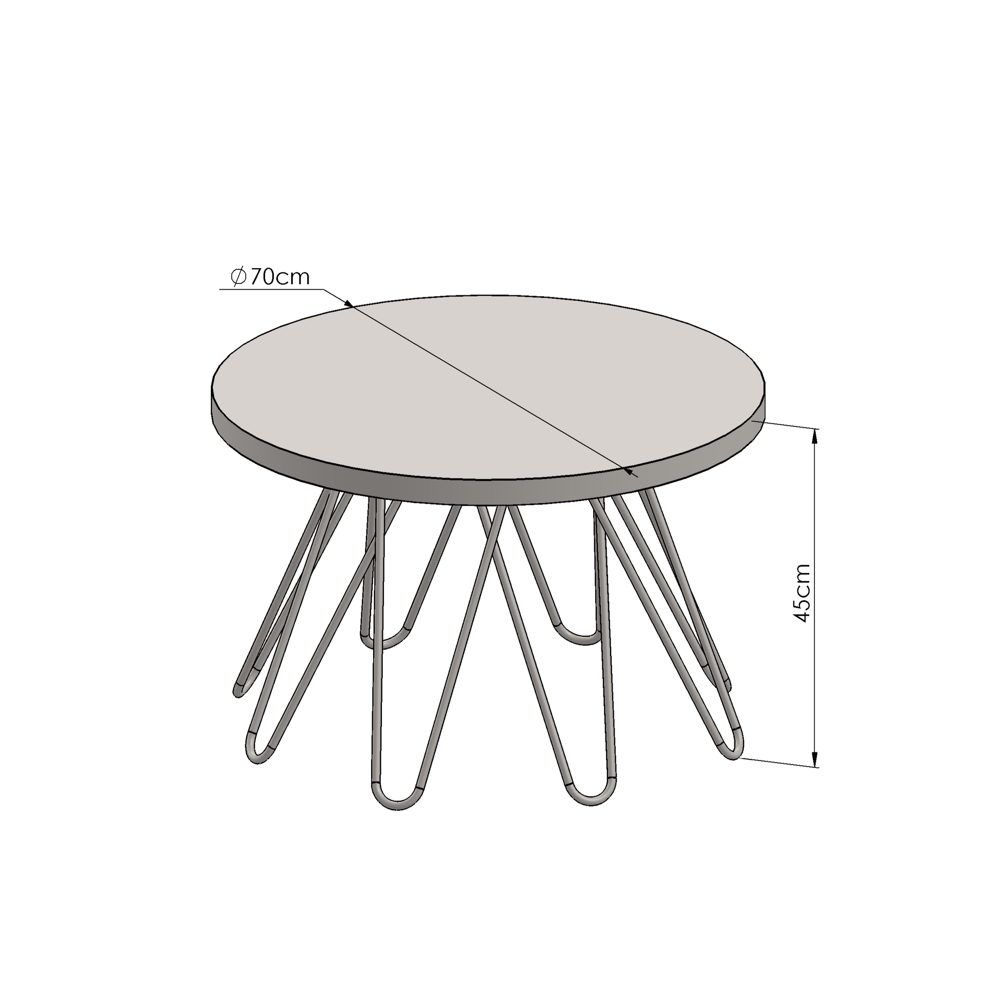 Lofalo Polished Sleek Metal Table Shop Metal Design Furniture