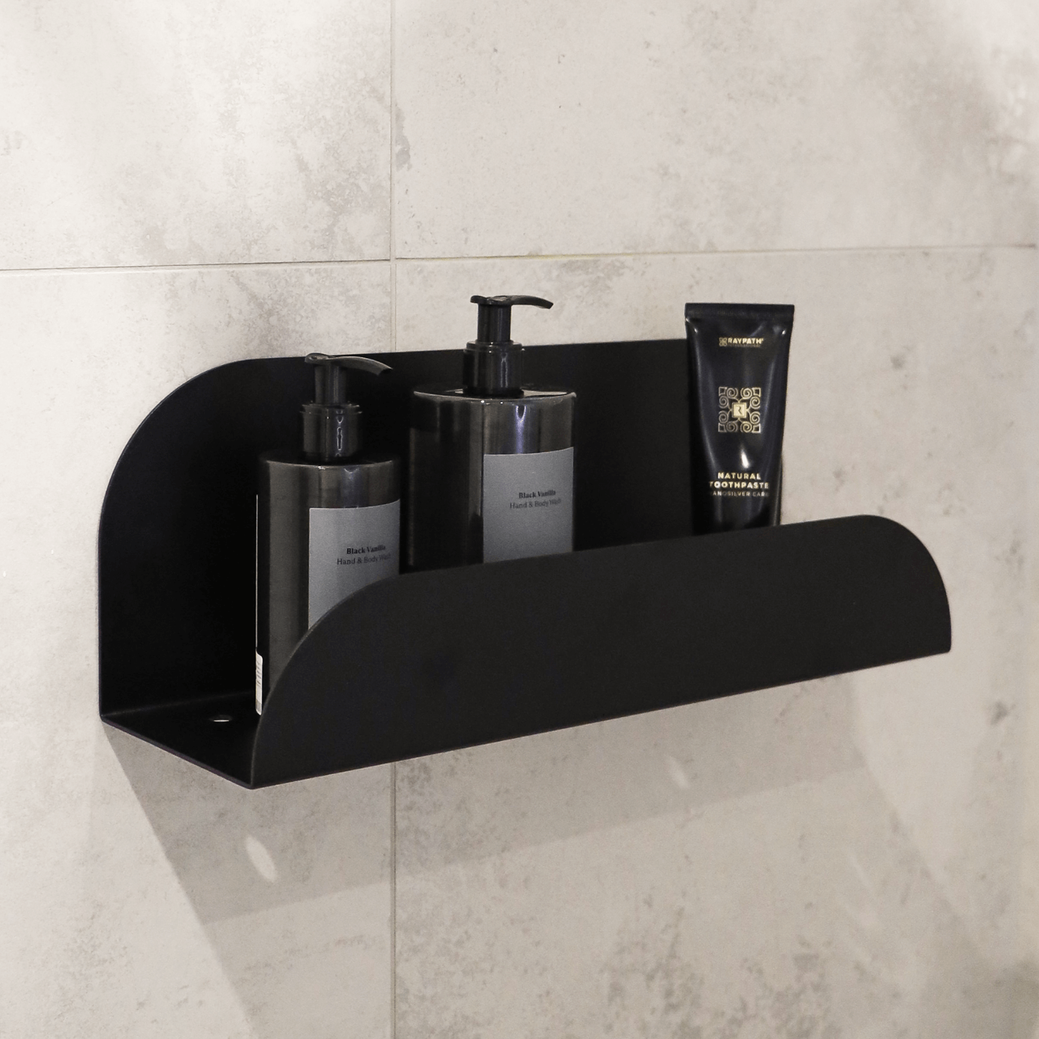 The Lofalo Short Black Metal Bathroom Shelf Shop metal furniture at LOFALO
