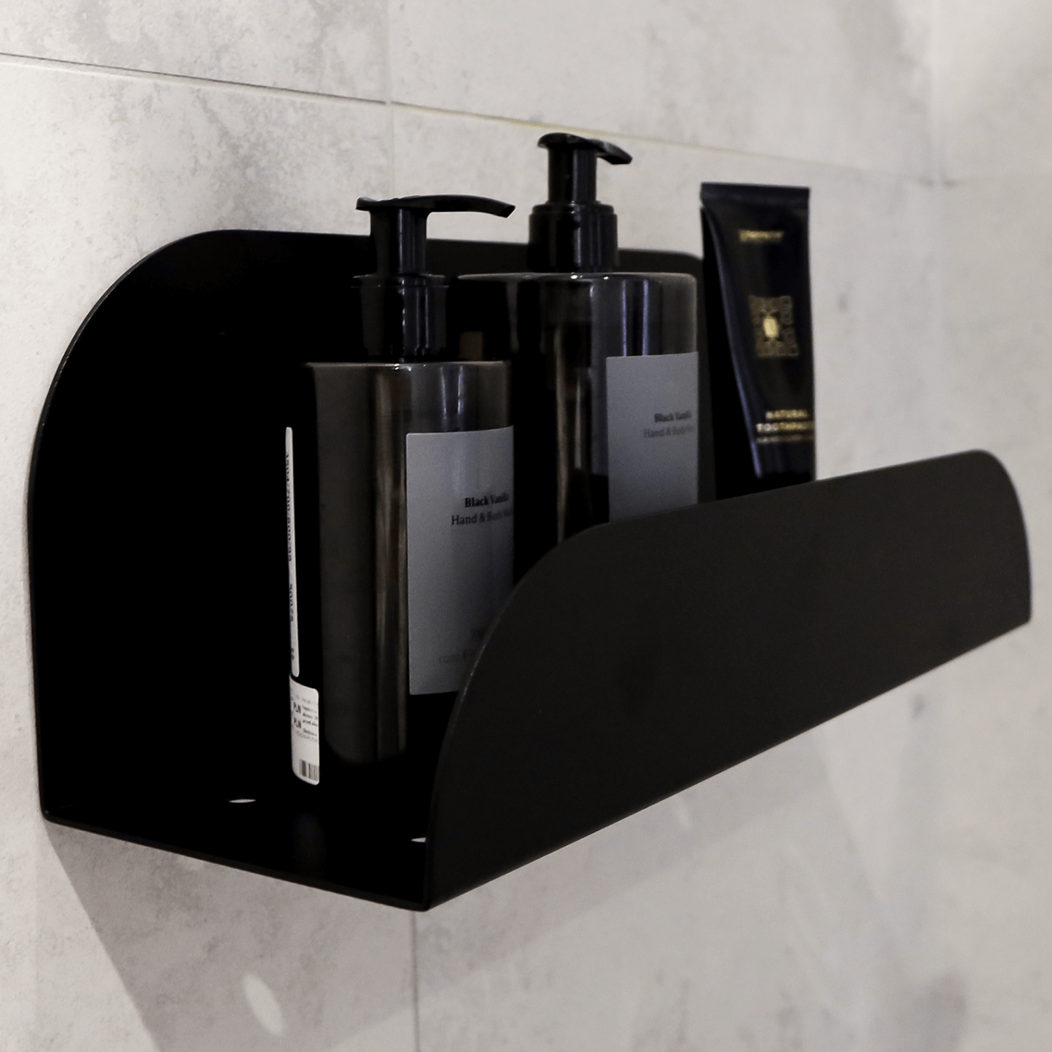 The Lofalo Short Black Metal Bathroom Shelf Shop metal furniture at LOFALO