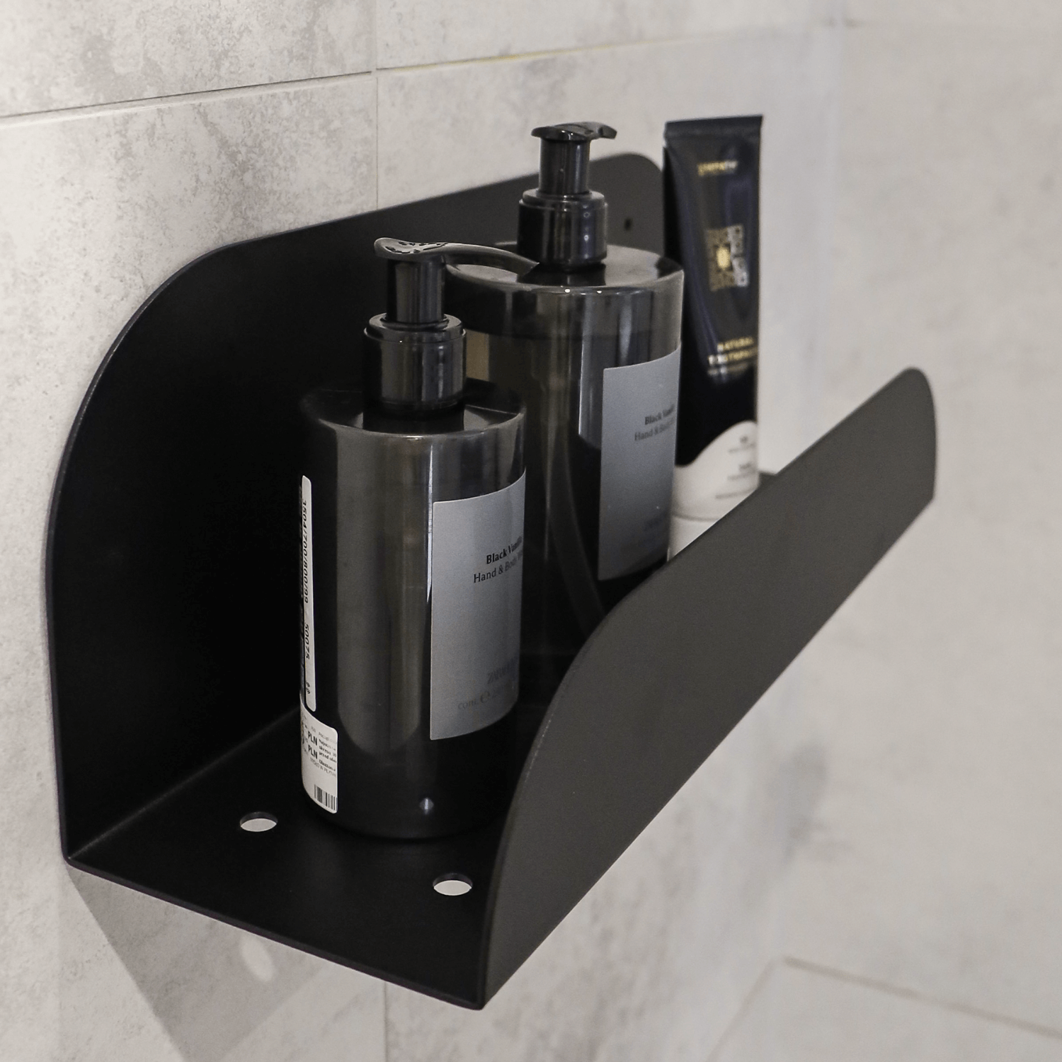 The Lofalo Short Black Metal Bathroom Shelf Shop metal furniture at LOFALO