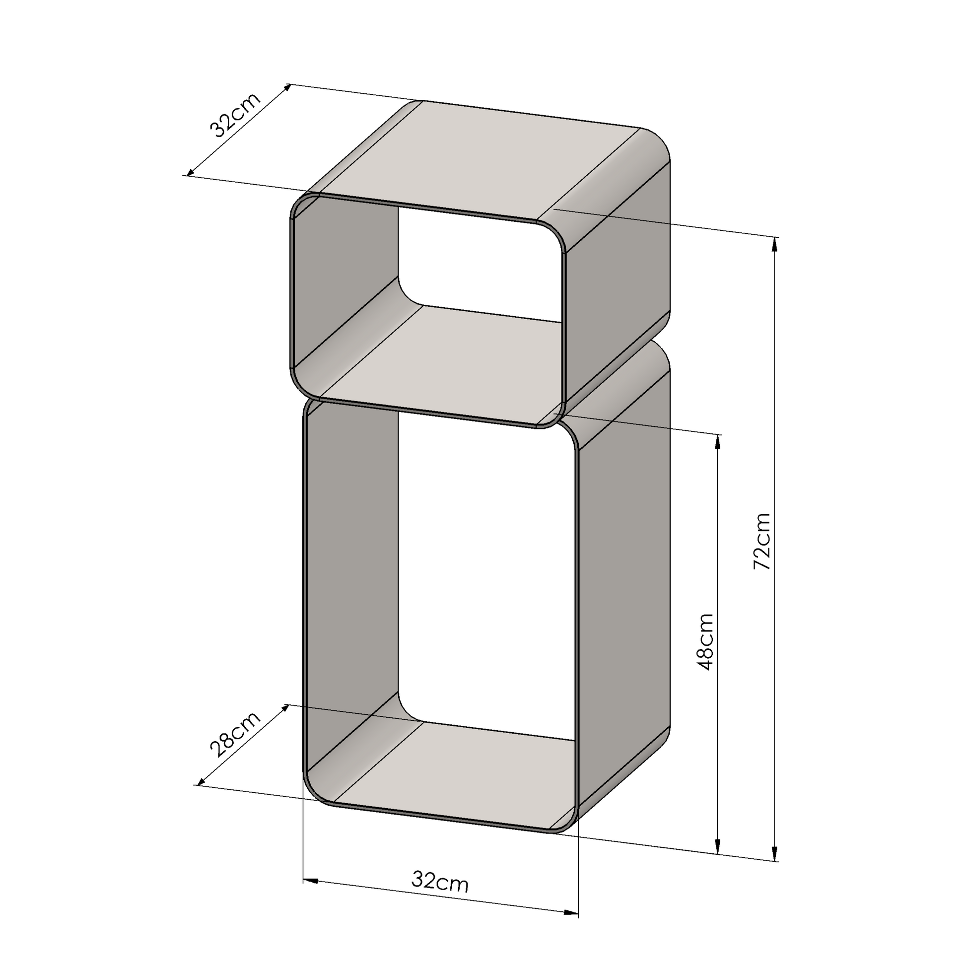 The Lofalo Simple Double Metal Module Shop High-end Steel furniture at Lofalo