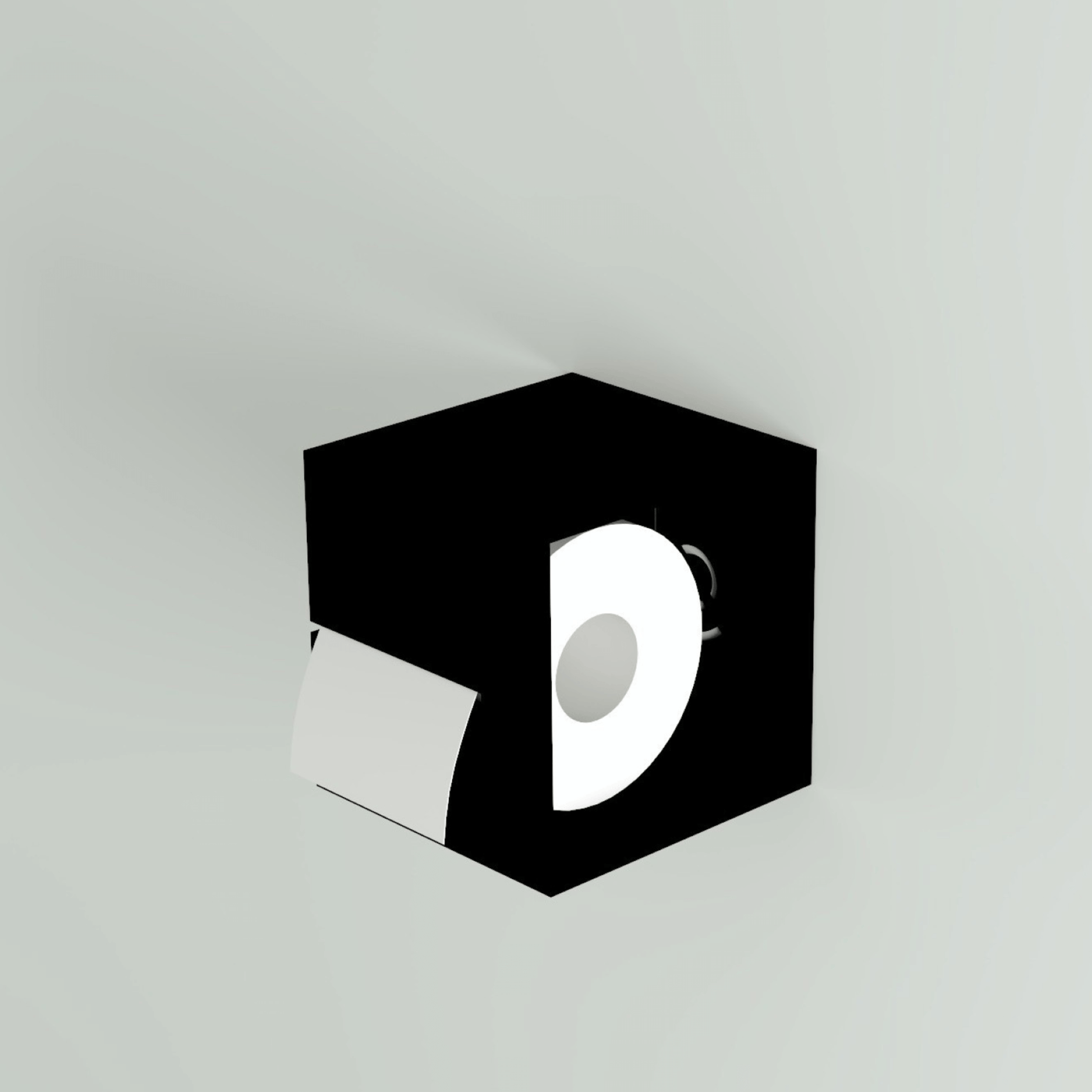 Mini minimalist metal toilet paper holder by Lofalo