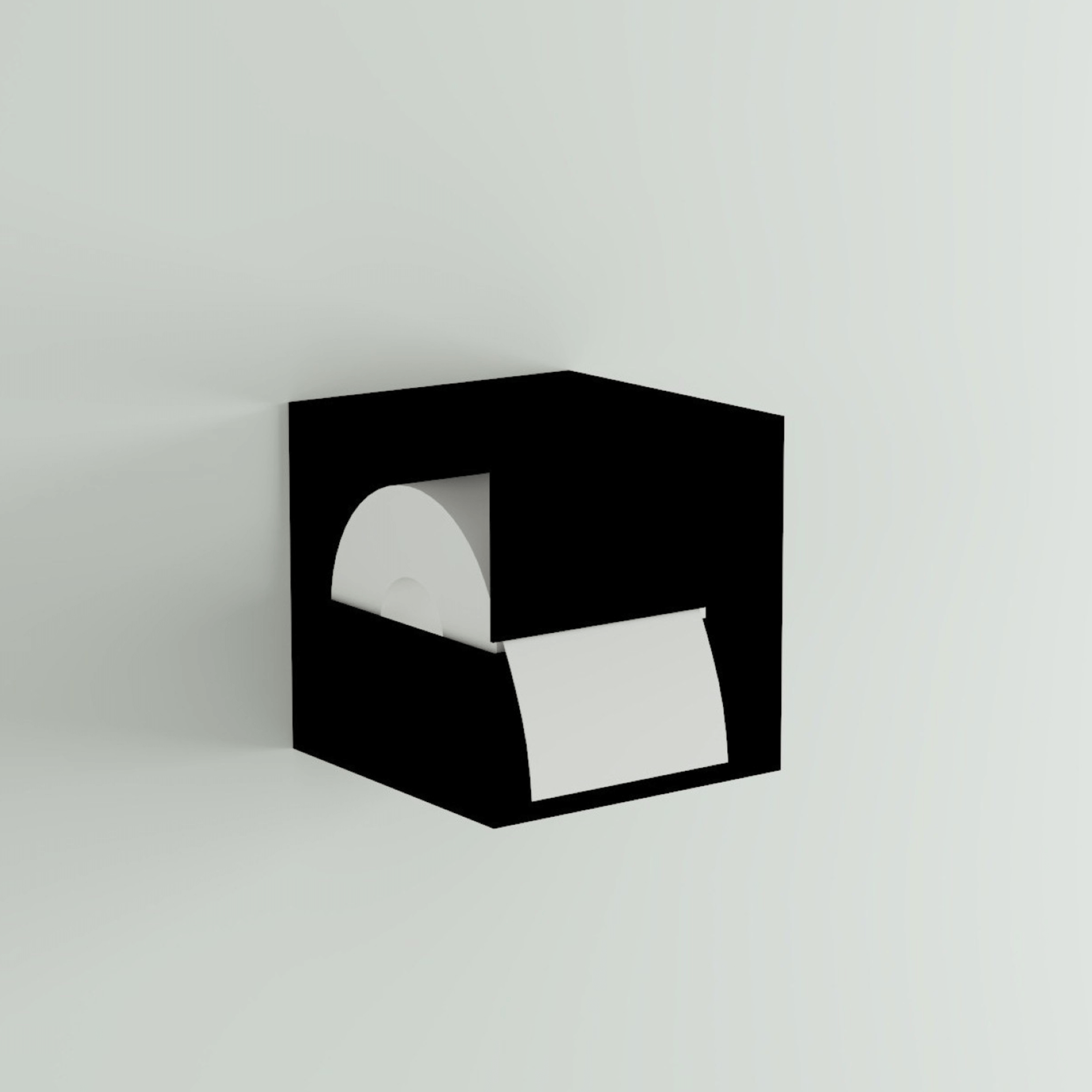 Mini minimalist metal toilet paper holder by Lofalo