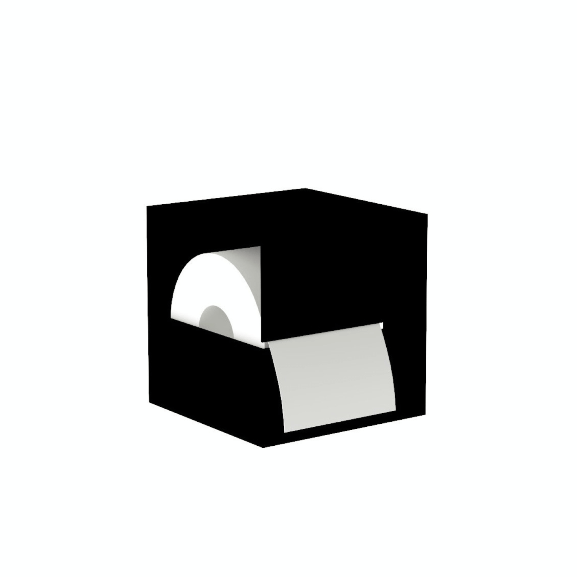 Mini minimalist metal toilet paper holder by Lofalo