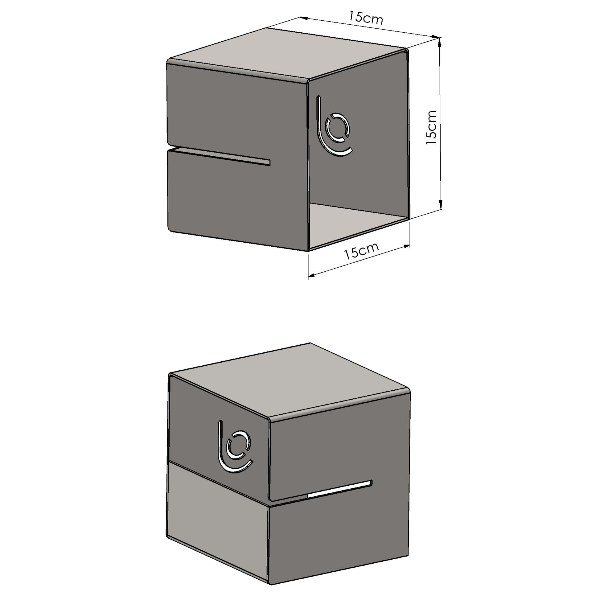 Mini minimalist metal toilet paper holder by Lofalo