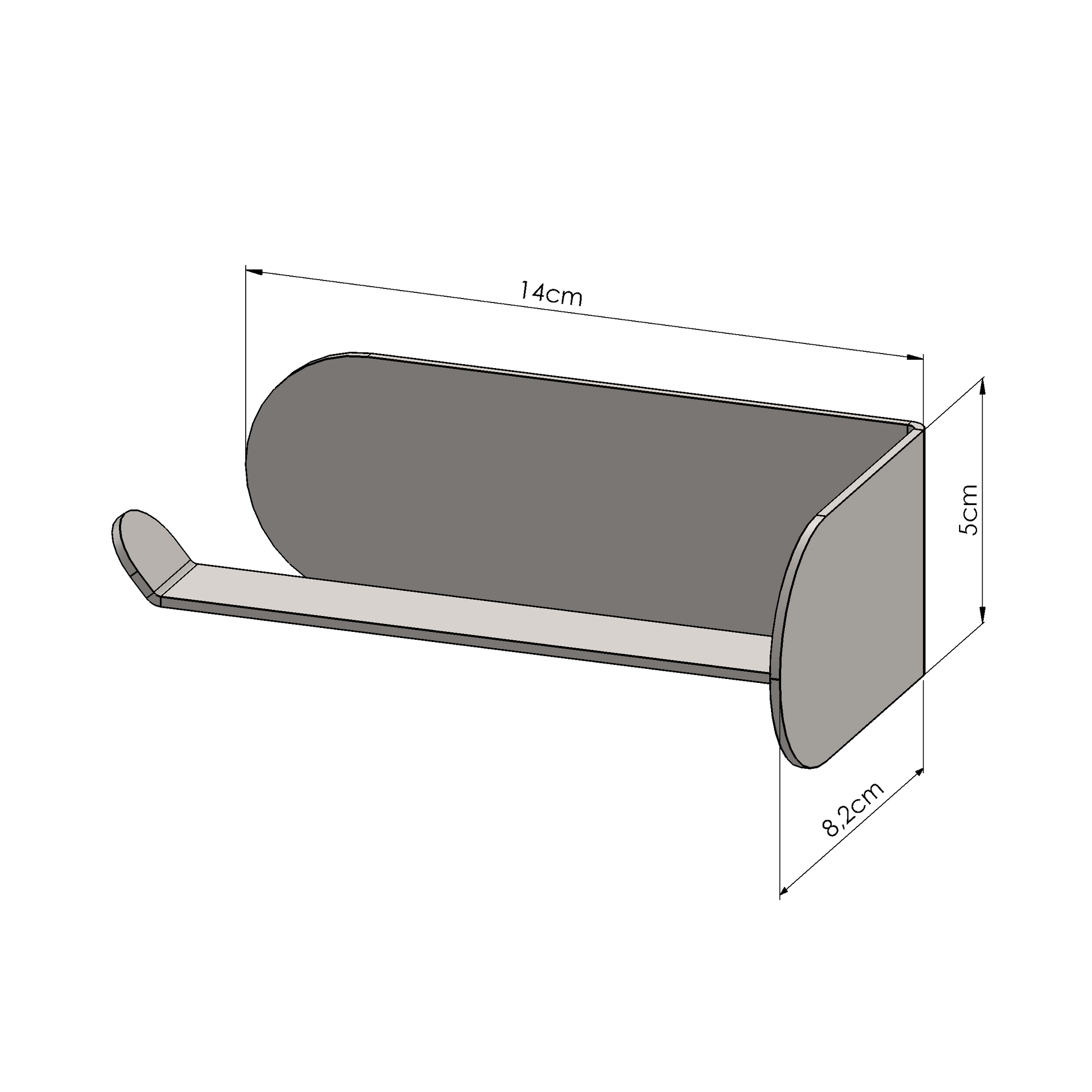 Minimalist metal toilet paper holder by Lofalo BASIC, modern bathroom accessory