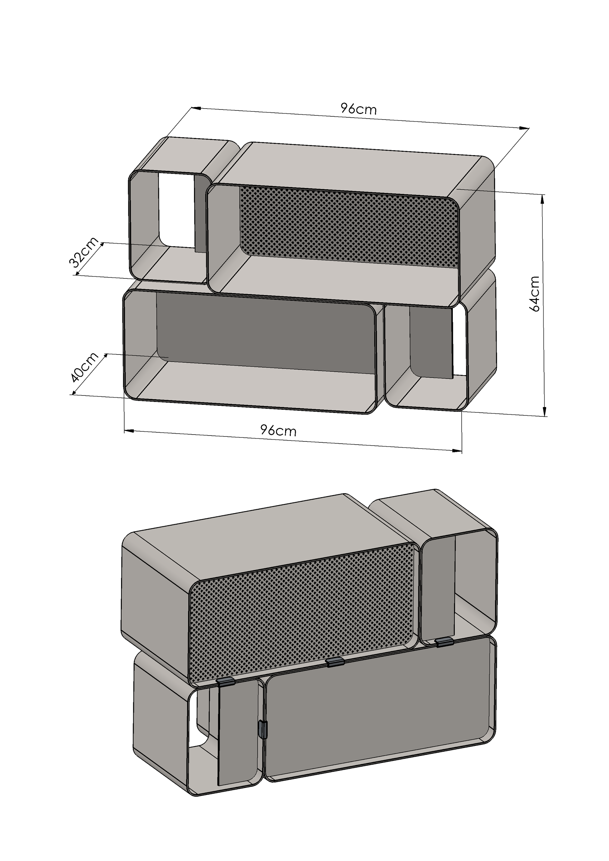 Lofalo Vertical Metal Module Set Shop designer metal furniture at LOFALO